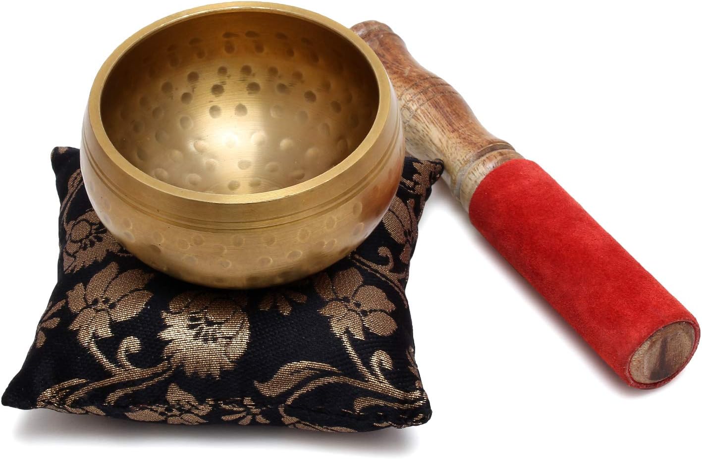 Beautiful Hand Hammered Golden Brass Singing Bowl Tibetan Meditation Yoga Singing Bowl 3.5 Inches
