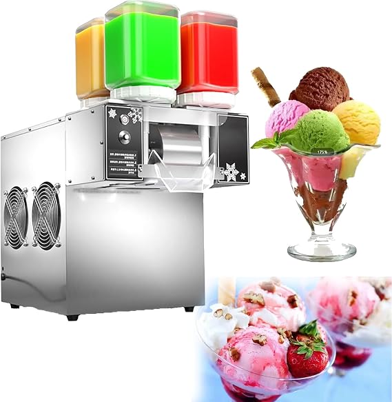 Electric Snowflake Machine ice Crusher Shaved ice Machine Snow Cone Machine Smart Touch Commercial Snowflake ice Machine Restaurant Snack bar,1200W