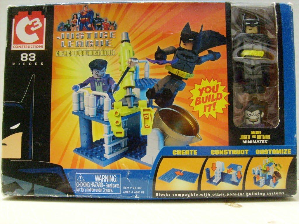 LEGO Justice League C3 Construction Chemical Warehouse Battle with Batman & Joker Figures