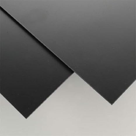 SIBE-R-PLASTIC SUPPLY Black Styrene Sheets .06" x 6" x 12"