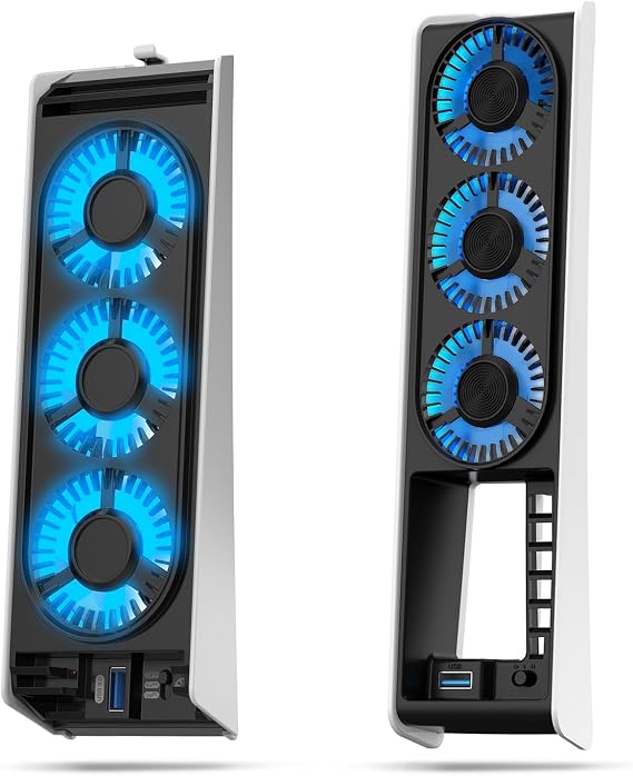 JUSPRO PS5 Cooling Fan + PS5 Slim Cooling Fan