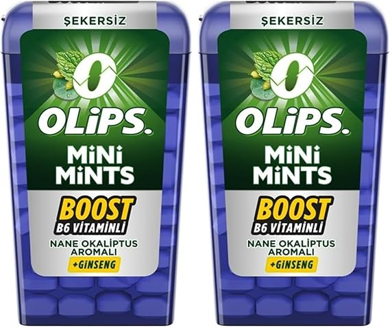 Olips Mini Mints Nane Okaliptus Aromalı Şekersiz Ferahlatıcı Şeker 12,5 gr (2 paketi)