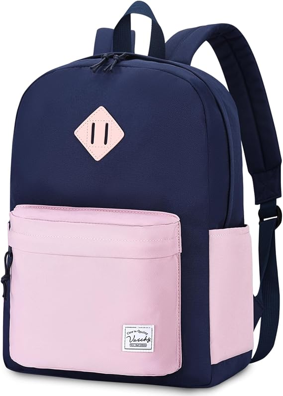 Vaschy Lightweight School Backpack, Water Resistant 20 Liters Backpack for Teen Girls Boys Rucksack for Men Women, Travel Backpack, Casual Daypack