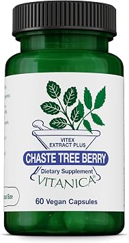 Vitanica, Chaste Tree Berry, Vitex Extract Plus, Vegan, 60 Capsules