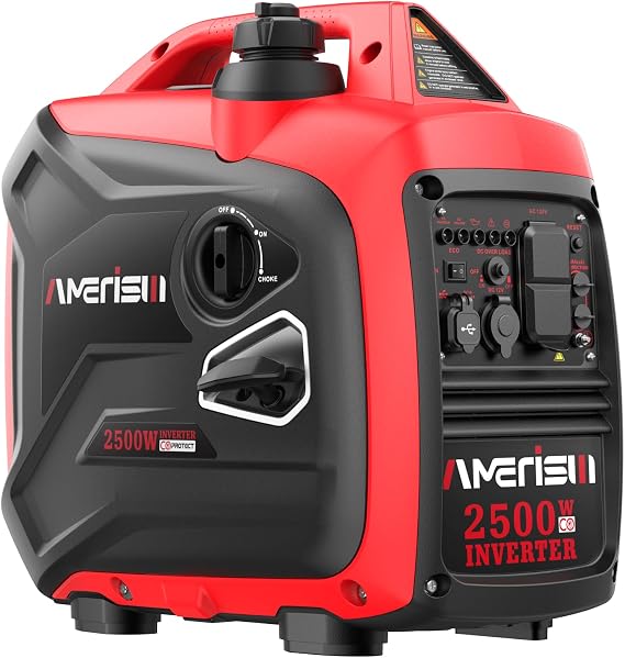AMERISUN 2500W Gas Inverter Generator,Portable Generator with CO Sensor