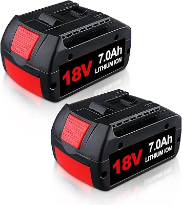 VANON 2Pack Li-ion BAT609 7000mAh Replacement for Bosch 18V Battery BAT618 BAT609 BAT622 BAT609G BAT618G BAT619 BAT619G BAT610G Cordless Power Tool Battery