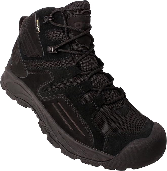 OTB Incline Mid Tactical Boots Waterproof, 6 Lightweight Work Boots with GRIP-STIK Rubber Outsole with Fast Rope Guard