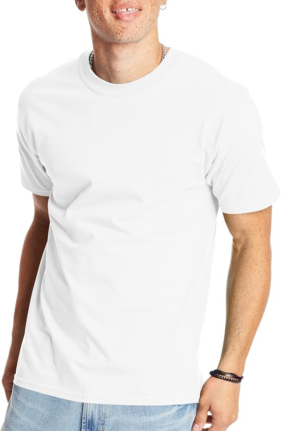 Hanes Men's Beefy-T T-Shirt, Heavyweight Cotton T-Shirts for Men, 1 or 2 Pack, Men's Tees (Tall