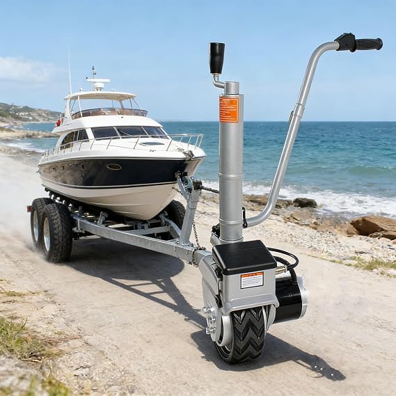 Electric Trailer Dolly,Motorised Jockey Wheel,Max Load 5000Lbs,5-7m/min Speed,Power Mover For Boat & Trailer Maneuvering