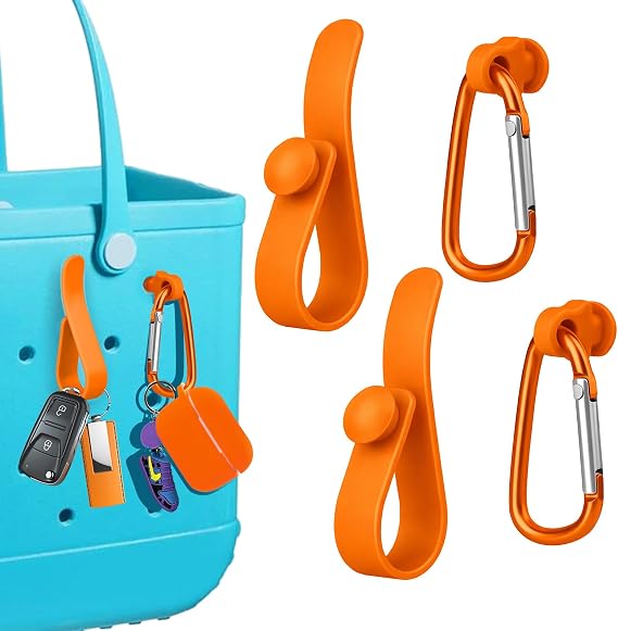 Mity rain Key Holder for Bogg Bag, Accessories for Bogg Bags Original X Large, Insert Charm Carabiner Keychain for Beach Bag