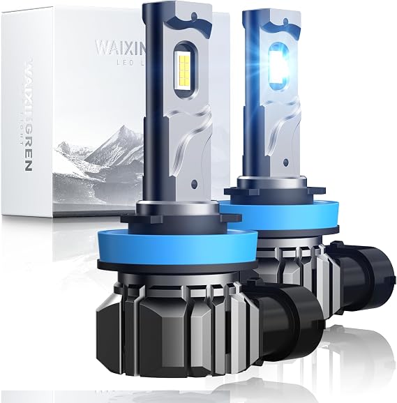 H11 Led Headlight Bulb, 60W 26000LM 6500K Cool White for H8 H9 Headlight Bulbs, Halogen Replacement Bulb, Easy Installation, Pack of 2 (H11/H8/H9)
