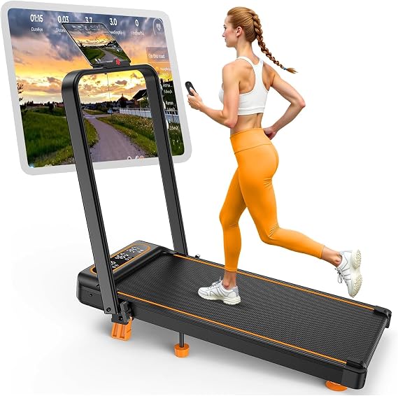 Walking Pad with 10% Incline, Upgraded 3.5HP Walking Pad with Handle Bar, 4-in-1 Portable Under Desk Treadmill for Home, Foldable Treadmill with Incline, 350lb Capacity, APP Control