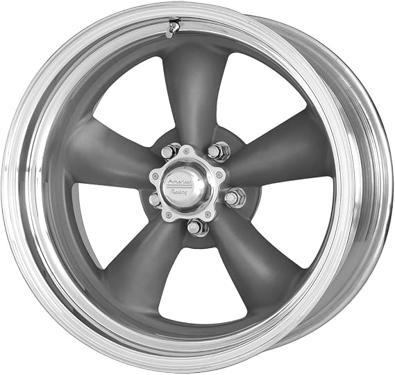 VN215 CLASSIC TORQ THRUST II 15x10, Bolt Pattern: 5x5/, Offset: -44, MAG GRAY MACHINED LIP, set of 1