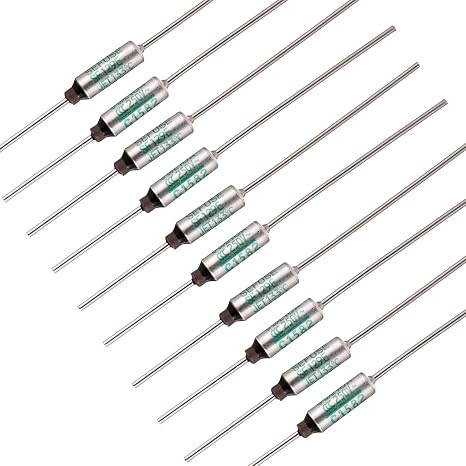 BOJACK SF129E SEFUSE 10A 250V Thermal Fuses 133 Degrees Celsius Thermal Cutoffs (Pack of 10)