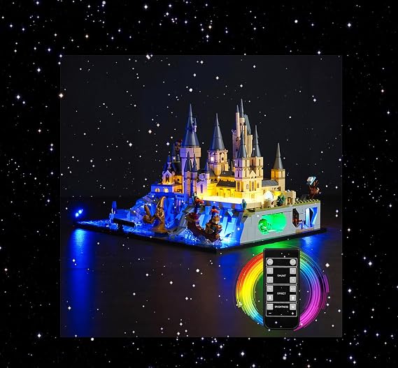 Light kit for Lego® Hogwarts Castle and Grounds 76419(Blue)(Lego Set is not Included) (Remote)