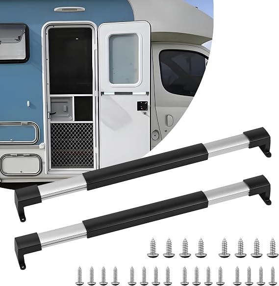 RV Screen Door Grab Bar, Adjustable Non-Slip 21-5/8"-28-5/8" 2 Pack
