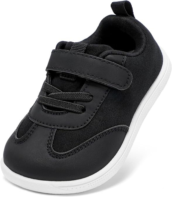 STQ Toddler Girls Boys Wide Toe Barefoot Shoes Kids Walking Tennis Comfort Sneakers Lightweight Breathable Gym Shoe