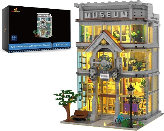 JMBricklayer Building Blocks for Adults Science Museum, House Model Display and Collection Office Room Decor, City Technology Construction Sets Ideas Gifts, Educational Toys for Adult 21104
