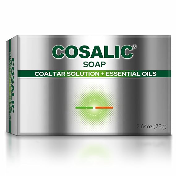 SALVE Cosalic Coal Tar Bathing Bar with Essential Oils (75 g / 2.64 oz) - Gentle Cleansing Bar for Daily Use Supports Smooth Healthy Looking Skin with a Refreshing Feel