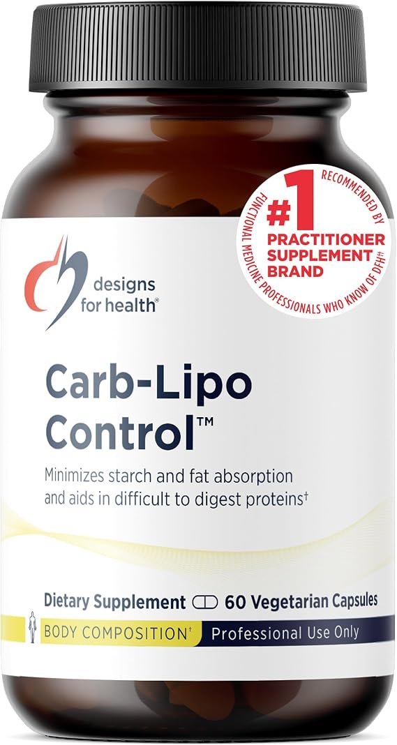 Designs for Health Carb-Lipo Control, ProtectZyme, 60 Capsules, 30 Servings