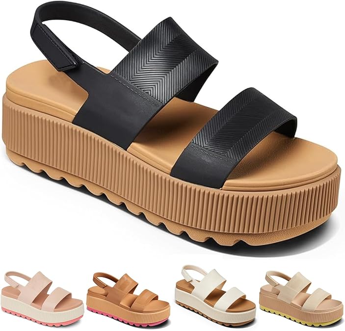 Women's Comfortable Platform Sandals Casual Non Slip Fashion Popular Thick Soled Sandals Indoor Outdoor Casual Shoes Summer 2026