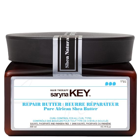 Saryna Key Curl Control Treatment Butter Mask - Shea Butter Hair Mask for Curly Hair - Natural Protein Treatment - Frizzy Hair Moisturizer - Deep Conditioner Mask for Coils and Curls (300ml/10.14oz)