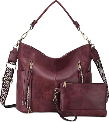 Chase Chic Hobo Bag for Women, PU Ladies Purse Handbags Trendy Crossbody Shoulder Bucket Bag for Work,Travel