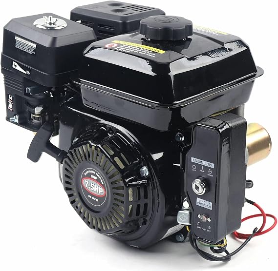 212cc Electric Start Horizontal Engine, 7.5HP 4 Stroke Motor OHV Design Go Kart Gas Engine Motor -3600 RPM for Compressor Scarifier Lawnmower Go Kart,H0nda GX160
