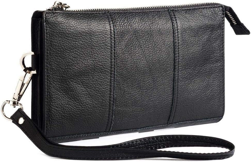 Exclusive Genuine Leather Case New Design Handbag for Nokia 2720 Flip 2019 - Black