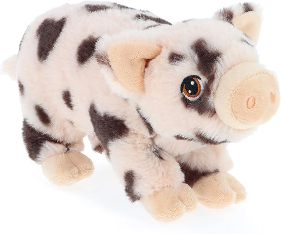 Plush Cuddly Soft Eco Wild Animals Toys 100% Recycled (Spotty Pig)