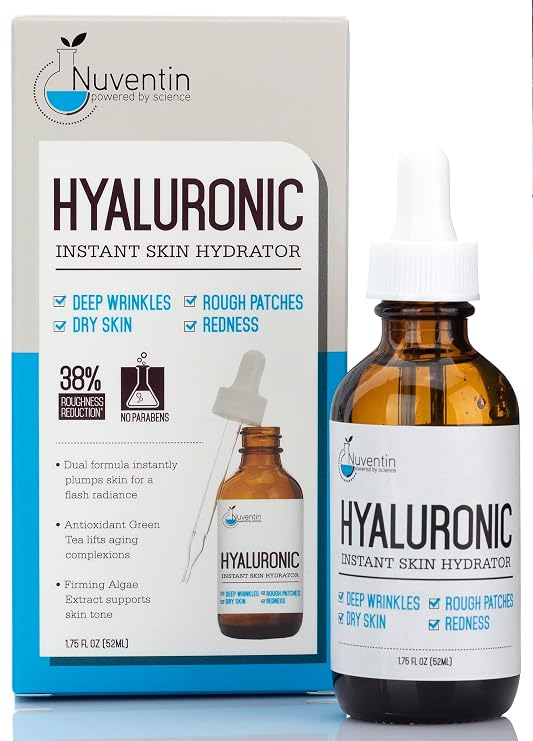 Hyaluronic Acid Serum Anti Aging Skin Care Facial Booster For Face - Hydro-Boost Moisturizer Booster W/Vitamin C & Vitamin E For Wrinkles, Fine Lines, Dark Spots, Dry Skin, 1.75 Fl Oz