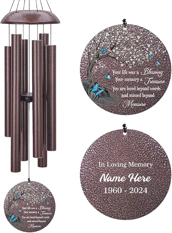 Personalized Wind Chimes Sympathy Gifts for Loss Loved Ones