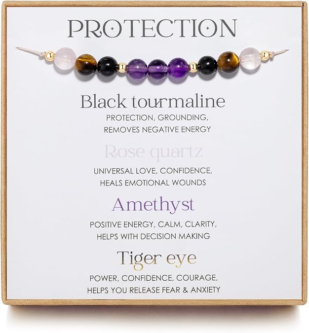 NOURISHLOV Empath Protection Bracelet, Energy Protection Gifts, Healing Bracelet for Women, Emotiona Support Bracelets, Protection Gift For Her, Spiritual Bracelet, Christmas Jewelry