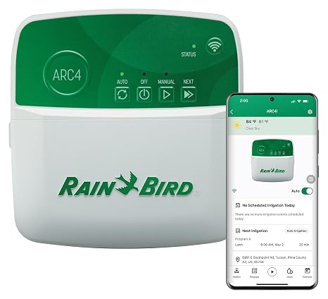 Rain Bird ARC4 Irrigation Controller, Smart WiFi, Indoor, 4-Station