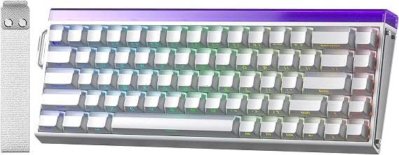 Aula Hero 68 He Magnetic Keyboard Rapid Trigger Jade King Switch 8000Hz RGB Neon TKL Hot Swap Player Keyboard White