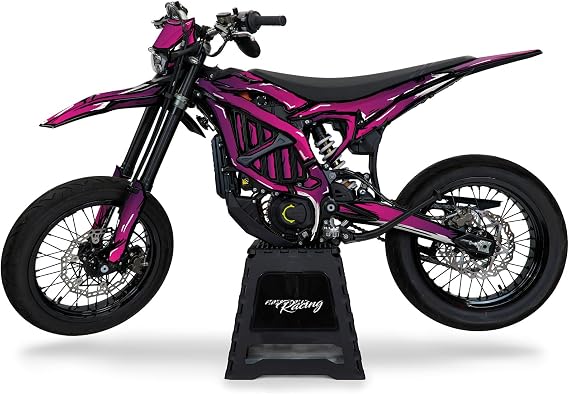 Decor Kit compatible with Sur-Ron Ultra Bee Premium Design Set self-adhesive weatherproof sticker for electric motorcycle MRX002 (Style Break Pink, Hologram Surface)