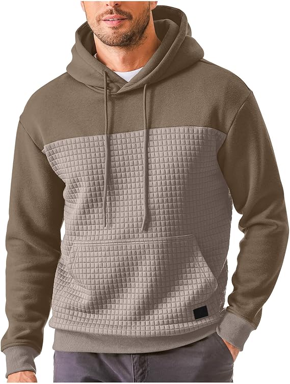 Big and Tall Hoodies for Men Drawstring Long Sleeve Solid Color Sports Hooded Sweatshirts Casual Pullover Shirts