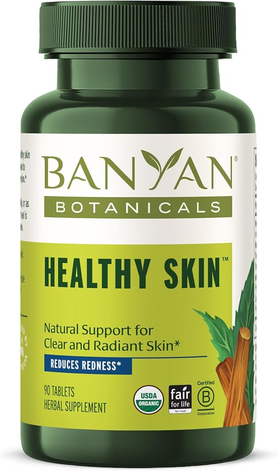 Banyan Botanicals Organic Healthy Skin Internal Cleansing for Radiant Skin with Neem & Manjistha for Smooth Texture & Systemic Soothing 90 Tablets USDA Organic