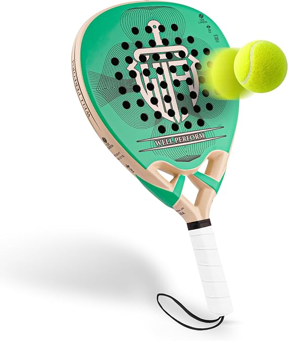 Carbon Fiber Padel Racket Lightweight Pala De Padel with 12K Carbon Surface, EVA Memory Foam Core & Anti-Shock Grip | Premium Paddle Tennis Racket for Power Control & Comfort