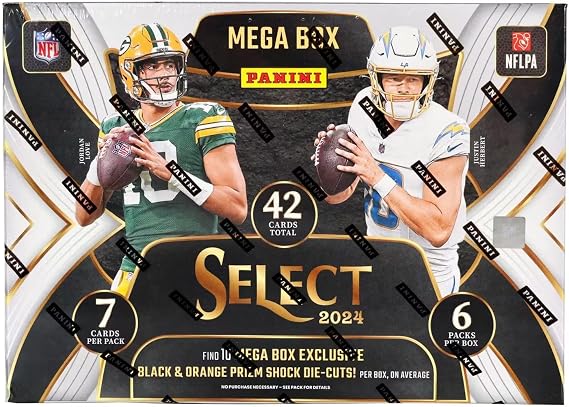 2024 Panini Select Football Mega Box (Black & Orange Prizm)