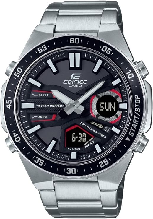 Casio EFV-C110D-1A4VDF Kol Saati, Edifice, Analog/Digital, Gri-Siyah, Erkek