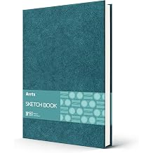 Arrtx Premium Sketch Book A5 (120 Pages, 180 GSM) - Thick Acid-Free Drawing Paper, Hardcover Art Sketch Pad | 8.3” x 5.9” | Ideal for Artists, Students, Professionals