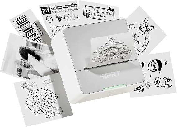 Mini Sticker Printer Machine with 1 Roll Sticker Paper, Thermal Printer