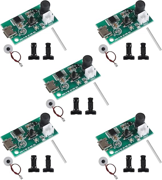 5pcs USB Humidifier Module 5V Atomization Plate Circuit Board Atomization Module USB Spray Module Circuit Board Atomization Module Atomizer for DIY Incubation Experimental Equipment