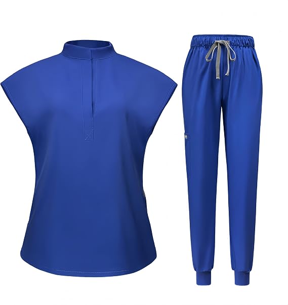 Aylashine Scrubs Medical Uniform, Stretchable, Quick-drying, Unisex Workwear,for Doctors, Nurses, Beauty Salons