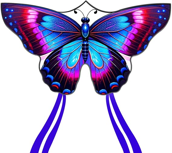 Butterfly Kite for Kids & Adults, Large Single Line Beach Kite Easy to Fly