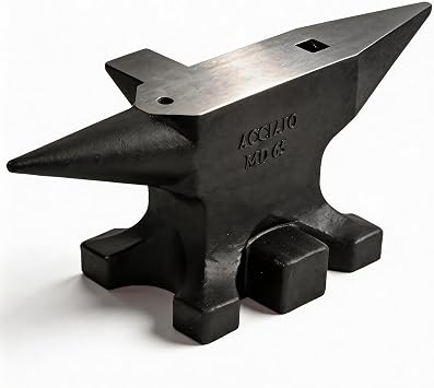65 lbs Anvils for Blacksmithing, High Hardness Cast Steel Blacksmith Anvil, Multi-Head Shaped Steel Forging Tools, Black