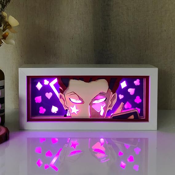 Anime Led Light Box Anime Paper Cut Light Box Handmade RGB Multi Color Manga Shadow Lamp Carving Night Light Table Lamp for Room Decor Anime Gift L-09-U