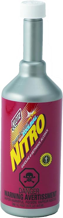 Klotz Nitro Power Fuel Additive with KoolinalTM, Gasoline Treatment 1 Pint, KL-600