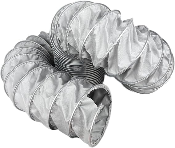 Industrial Flexible Exhaust Ducts, Heavy Duty Pipe Hose Duct Hosing For Bathroom/Basement/Airports, 3 10 16 23 Ft Insulated Ducting Hose, High Temperature Resistant(3ft/1m,ID 7in/180mm)